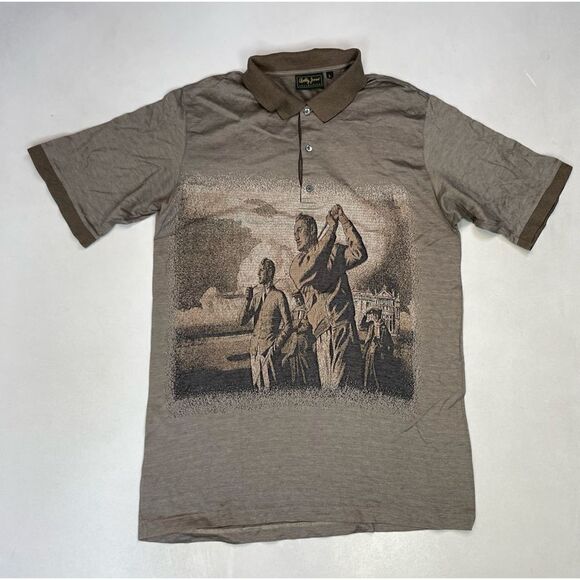 Bobby Jones Collection Polo Shirt Men Slim Fit Large Short Sleeve - Picture 1 of 5